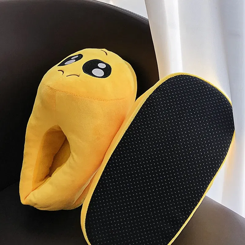 Color: Chocolate, Shoe Size: 39 - Indoor Slippers Warm Winter Home Fluffy New Fashion Men Women Bread Demon Soft Plush Shoes Unisex Cute Funny Christmas Gift