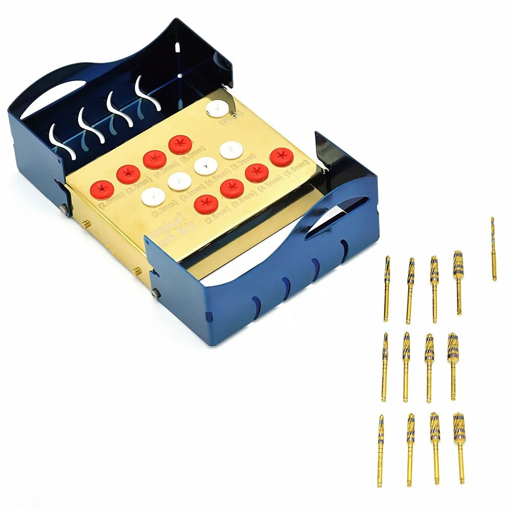 High Quality Dental Implant 13 Pcs Surgical Burs Osseodensification Kit