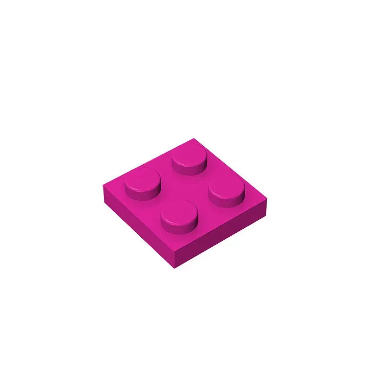 Color: Burgundy - 20Pcs MOC Parts 3022 94148 Plate 2 x 2 Compatible Bricks DIY Assmble Building Blocks Particle Kid Puzzle Brain Toy Birthday Gif