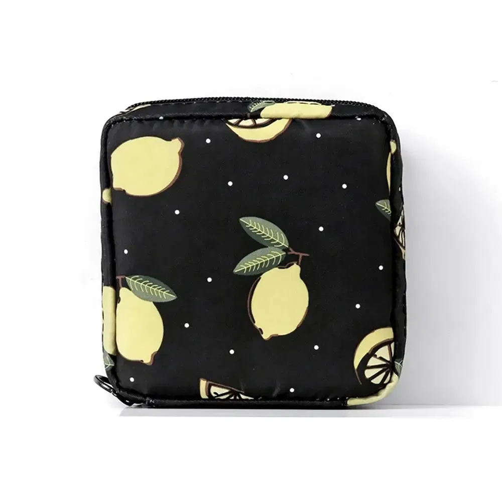 Color: Blue - Girl Napkin Credit Card Holder Headphone Case Coin Clip Sanitary Bag Change Purse Tamper-Proof Storage Bag Sanitary Mat Bag
