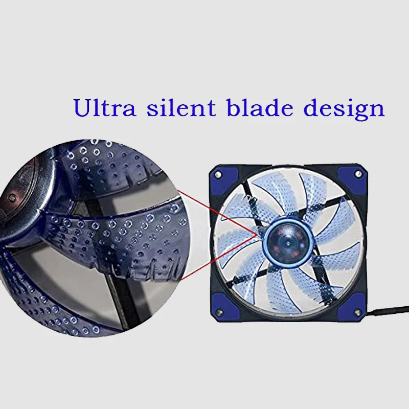Color: green, Blade Color: WHITE, RGB Support: Fixed Color - 12CM RGB LED PWM Light Heat Dissipation Fan 12V DC 15 33 Lights Computer Case Cooling Fan