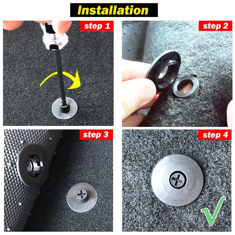4PCs Auto Fastener Floor Mat Buckle Antiskid Pad Fastener Car Fastener for Nissan Qashqai Micra Navara Almera Cabstar Note NV200