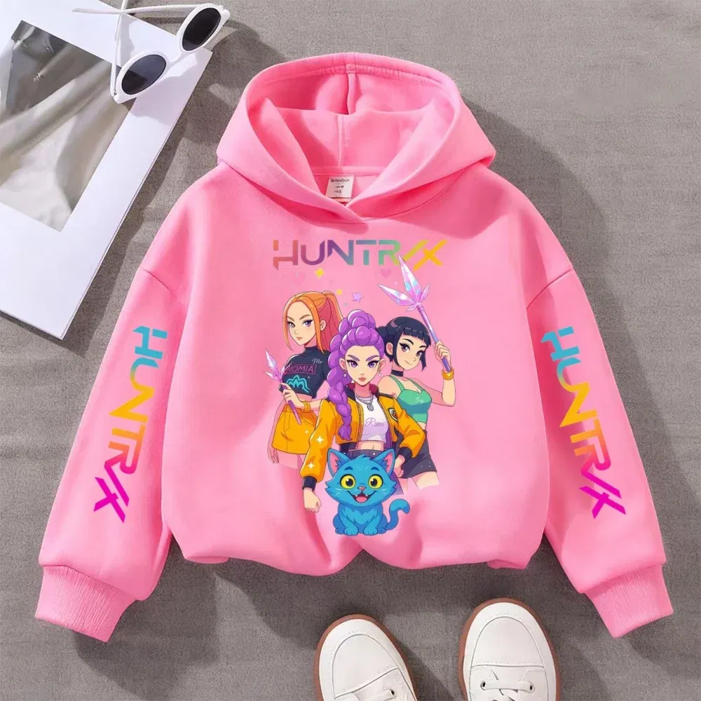 Color: MULTI, Kid Size: 152 - KPOP Demon Hunters Children's Sweatshirt Girls' Clothes Girls' Sweatshirt autumn 2024 New Cute Fashion Hoodie