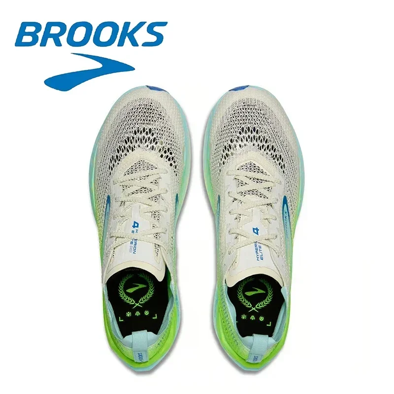 Color: MULTI, Shoe Size: 43 - Brooks Hyperion Elite 4 Series Gray Green Breathable Engineering Mesh Men's Lightweight Cushioning Running Shoes