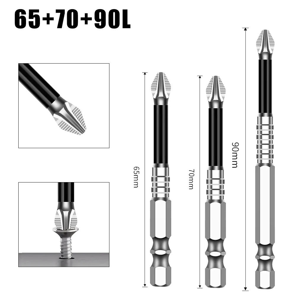 Color: SKY BLUE - K5 Non-slip High Hardness Bit S2 Strong Magnetic 5A Black Non-slip Cross Head Electric Drill Electric Screwdriver Bit