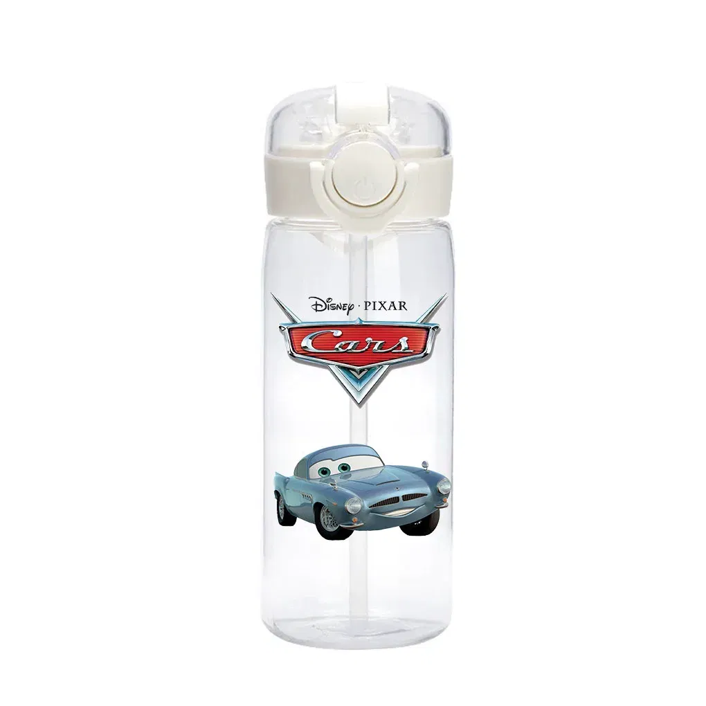 Color: Yellow - 400ml Disney Cars Animation Movie Children Cartoon Portable Outdoor Camping Sports Fitness Water Cup Lightning McQueen Sally
