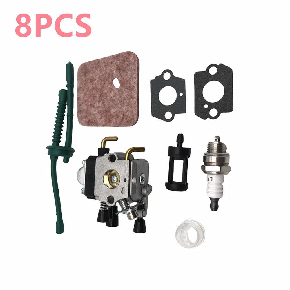 Color: Red - Carburetor Trimmer Kit For Stihl FS 38 45 46 55 55R 55RC 45C 45L 45EZ 55EZ 55C 55T 74 75 76 80 85 310 KM 55 55R HL45 FC55