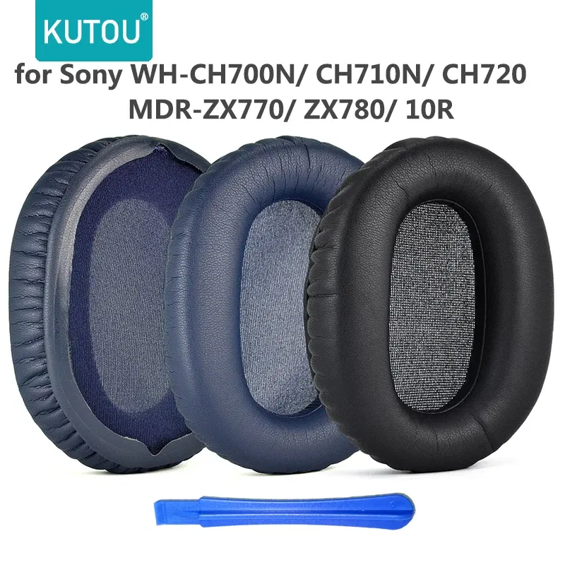 Color: BROWN, Size: 3XS - KUTOU Replacement Ear Pads Cushion for Sony WH-CH700N CH710N Headphones Earpads MDR-ZX770 ZX780 10R Ear Cushions Repair Parts