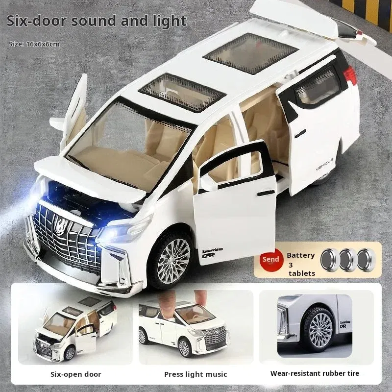 Color: Blue - Children's Inertia Pull-back Car Toy with Lighting Sound Simulation Commercial Car Model Boy Gift Toy Car Kids Holiday Gift