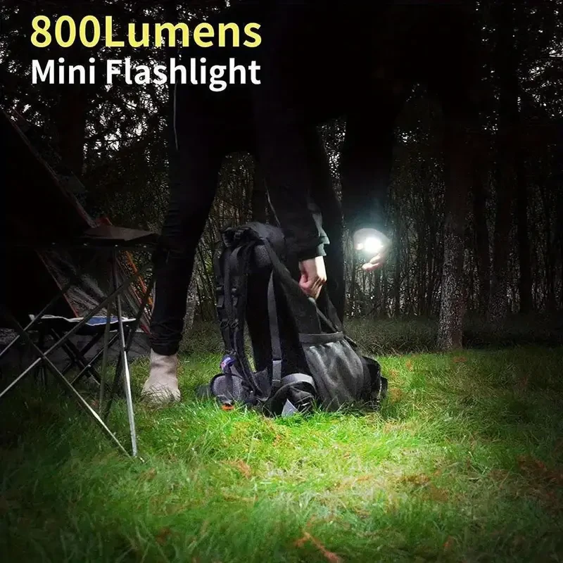 Multifunctional Mini COB Keychain Flashlight