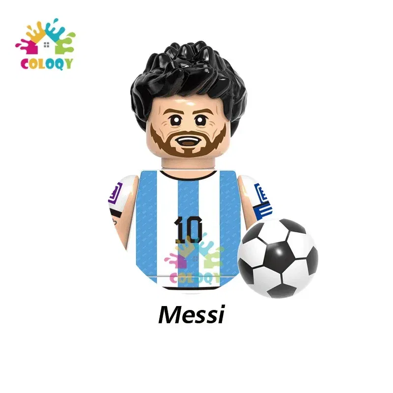 Color: VIOLET/?«?—?…°, Ships From: CHINA - Kids Toys Football Stars Building Blocks Sport Player Bailey Messi Ronaldo Mini Action Figures Toys For Kids Christmas Gifts
