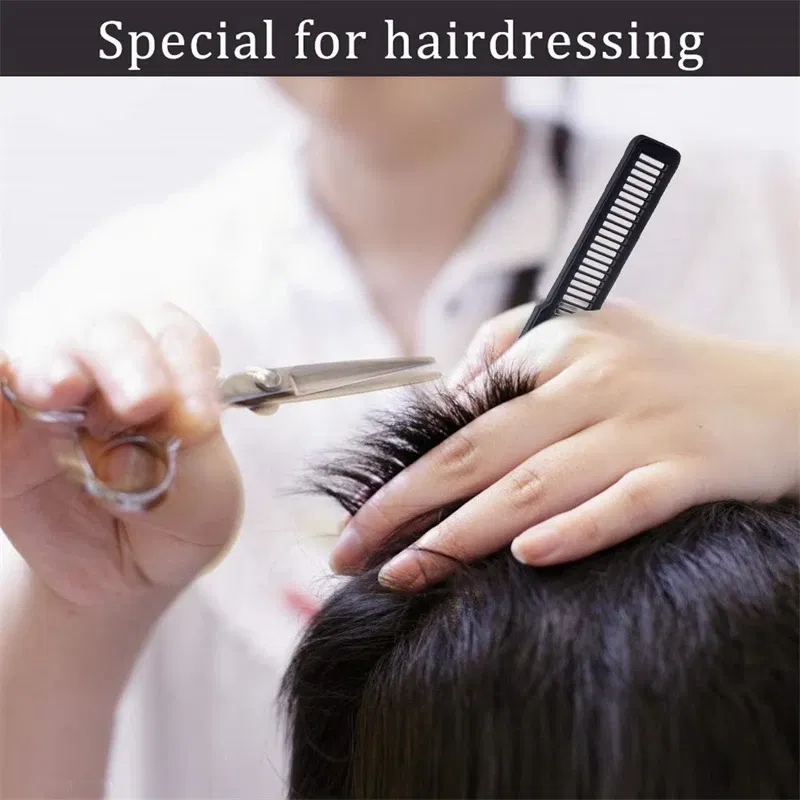 Color: Gold, Ships From: CN - 9 Color Plastic Anti-Static Tangle Women Hairdressing Comb Ultra Thin Professional Hair Cutting Brush Hair Care Styling Tools