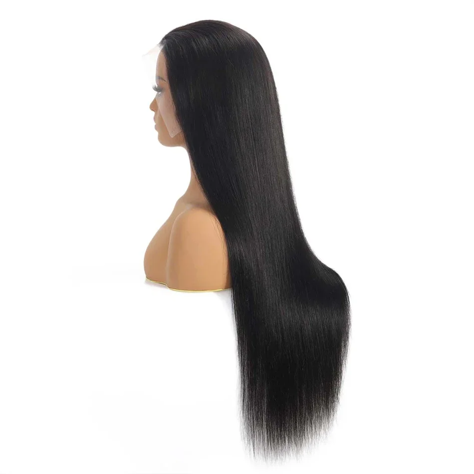 Color: T1B/613, Stretched Length: 28inches, Density: 250%, Lace Size: 13x4 - 26 28 30 180%straight hd lace frontal human hair wigs 13x4 HD Lace Frontal Human Hair Wigs For Women? 100% human hair pre-cut wig