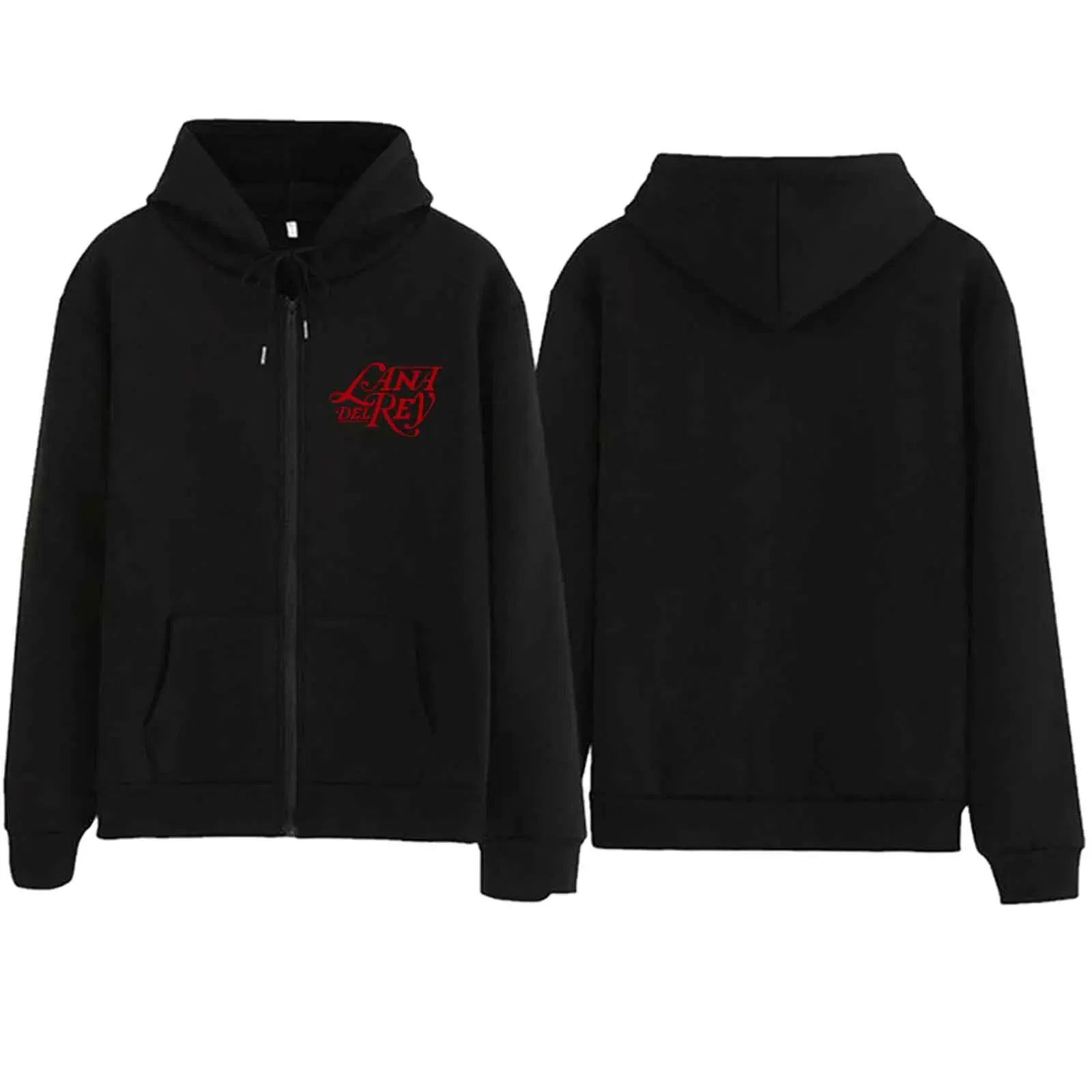 Color: Beige, Size: S - Lana Del Rey Zipper Harajuku Streetwear Printing Music Fans Gift Hoodie Casual Pullover Tops Hoodie 2024 V-Neck Sweatshirts