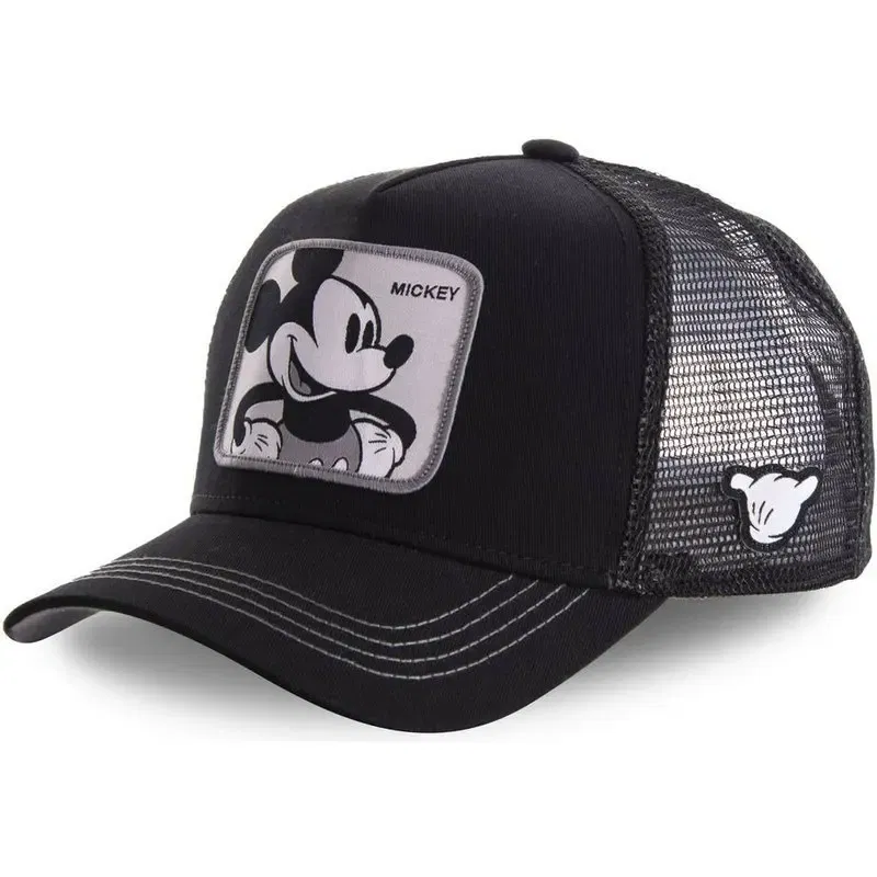 Color: Apricot - High Quality Disney Styles Anime Cartoon Snapback Cotton Baseball Cap Men Women Hip Hop Dad Mesh Hat Trucker Hat Dropshipping