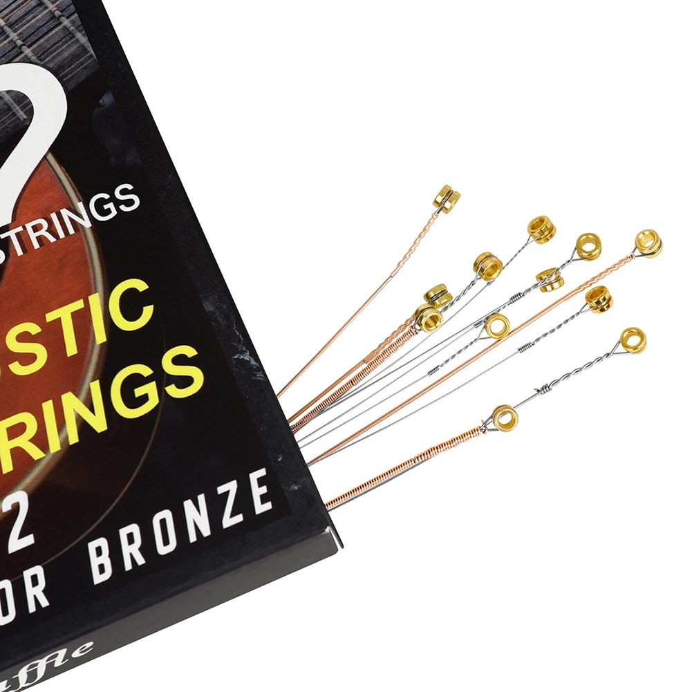 Durable Guitar Strings 12 String 12.7*11*1.6cm Hexagonal Core Improved Tuning Accuracy Increased Stability Rustproof Coated