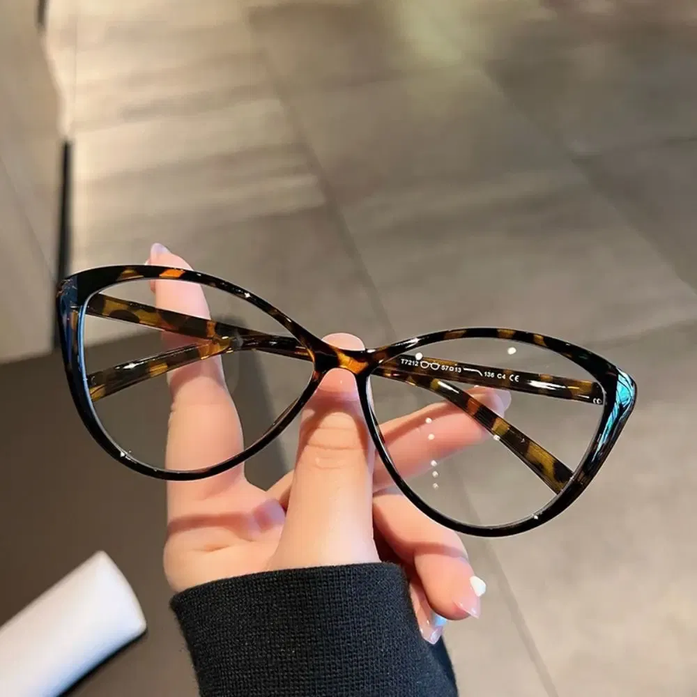 Frame Color: Orange - Y2K Retro Oval Frame Glasses Women Female Sweet Cool Eyewear Trend Reading Computer Anti Blue Light Eyeglasses