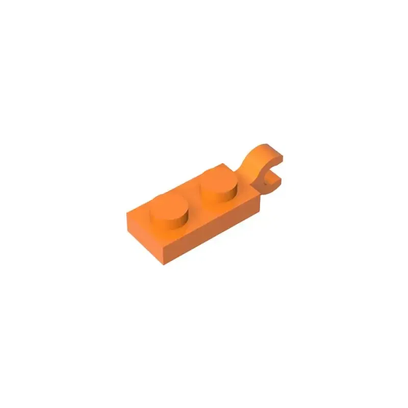 Color: Apricot - Gobricks 10PCS Bricks PLATE 2X1 W/HOLDER VERTICAL Compatible with 63868 children's toys Assembles Building Blocks Technical 2022