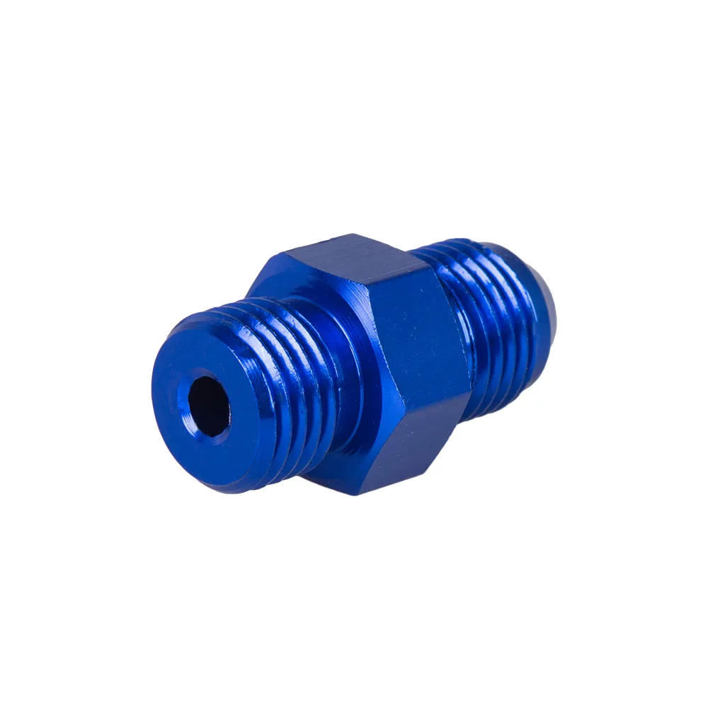 Color: Red - Aluminum Straight Adapter Oil Cooler Fitting AN6 An10 To 1/2 3/8 1/4 Npt M10 M12 M14*1.5,an8 To M12*1.5 AN10-AN12