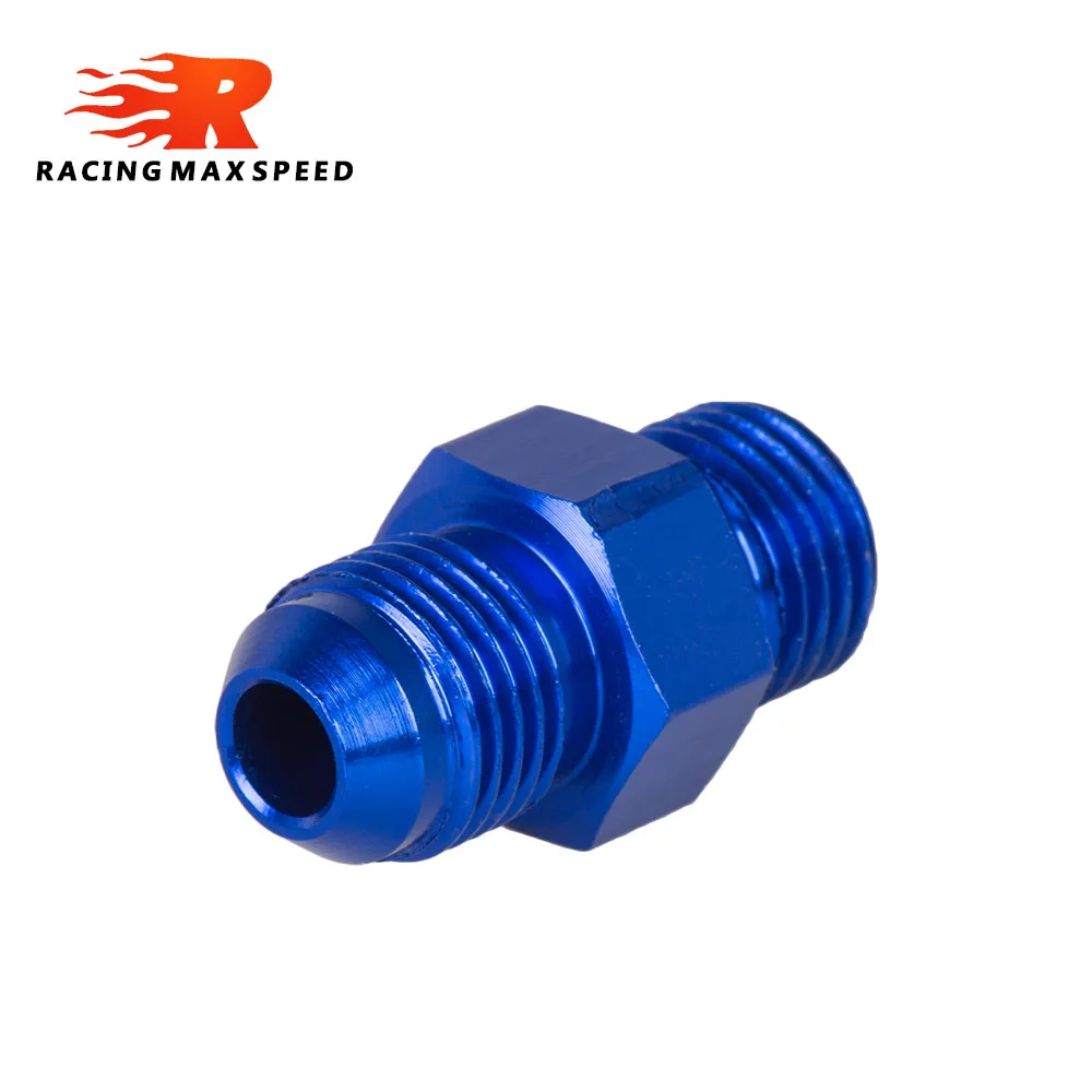 Color: Red - Aluminum Straight Adapter Oil Cooler Fitting AN6 An10 To 1/2 3/8 1/4 Npt M10 M12 M14*1.5,an8 To M12*1.5 AN10-AN12