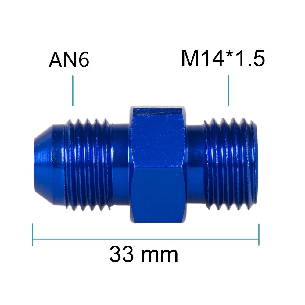 Color: Red - Aluminum Straight Adapter Oil Cooler Fitting AN6 An10 To 1/2 3/8 1/4 Npt M10 M12 M14*1.5,an8 To M12*1.5 AN10-AN12