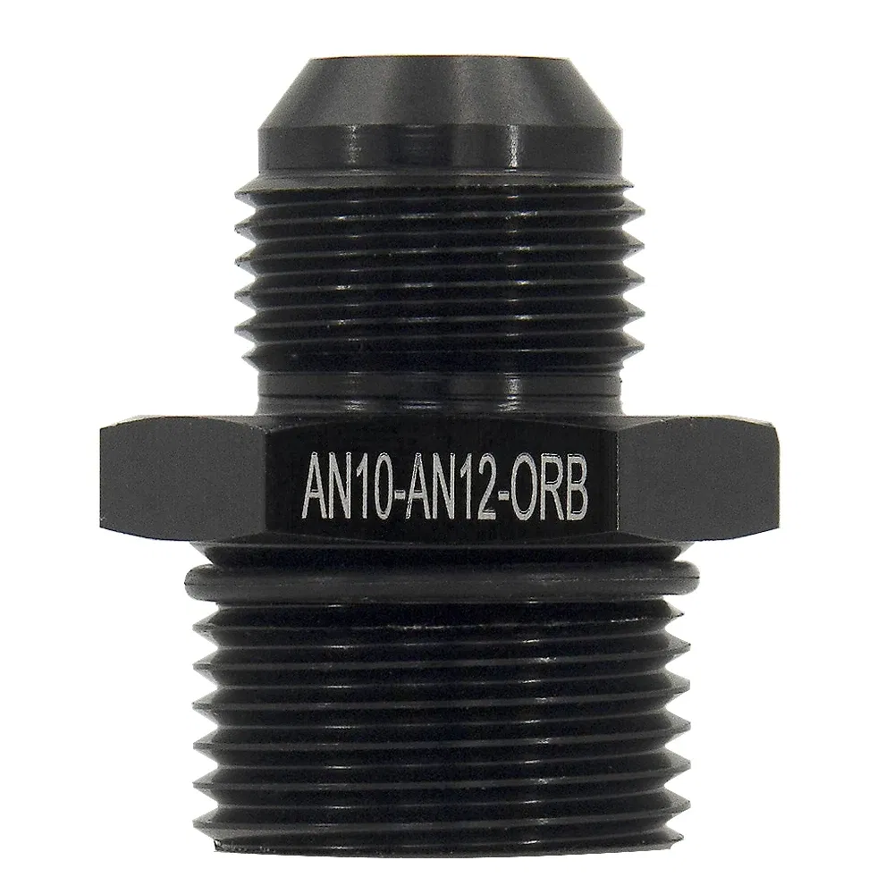 Color: Red - Aluminum Straight Adapter Oil Cooler Fitting AN6 An10 To 1/2 3/8 1/4 Npt M10 M12 M14*1.5,an8 To M12*1.5 AN10-AN12
