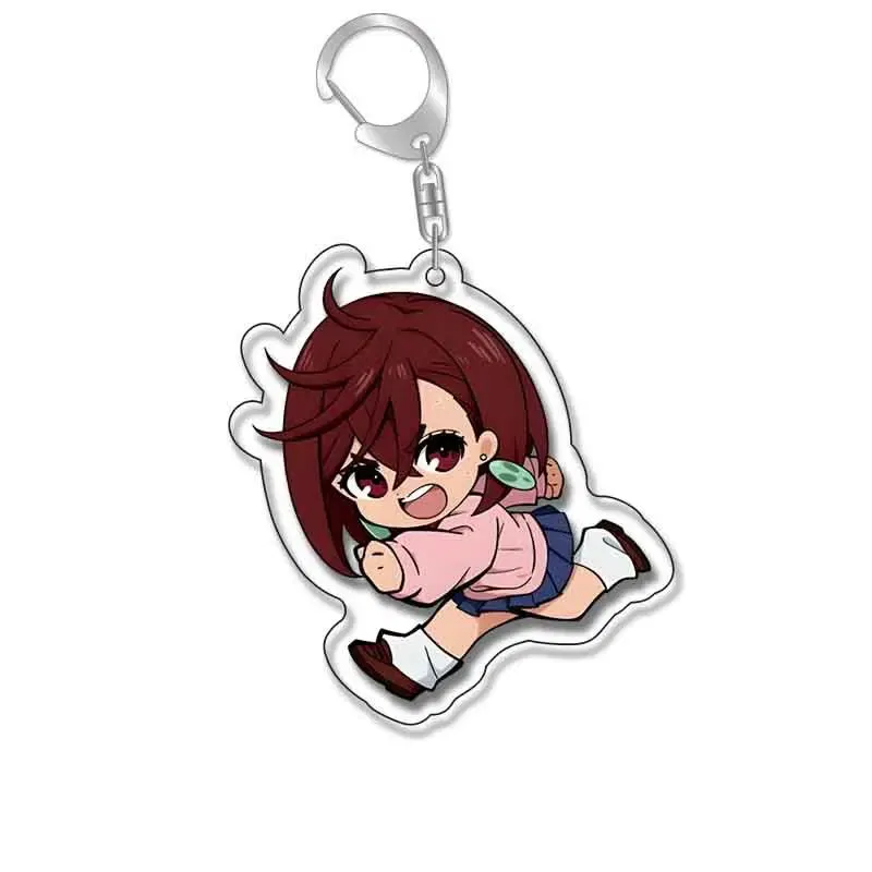Color: PURPLE - Anime Dandadan Momocute Cartoon Key Ring Keychain Jewelry Girl Pendant Fashion Children Gift Accessories Bag Charms Acrylic