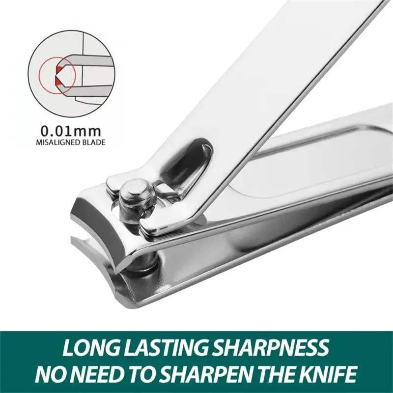 Color: WHITE - Home Nail Clipper Set of 19 Pieces Large Size Dead Skin Pliers Diagonal to Remove Dead Skin Small Eyebrow Clipper Leather Sleeve