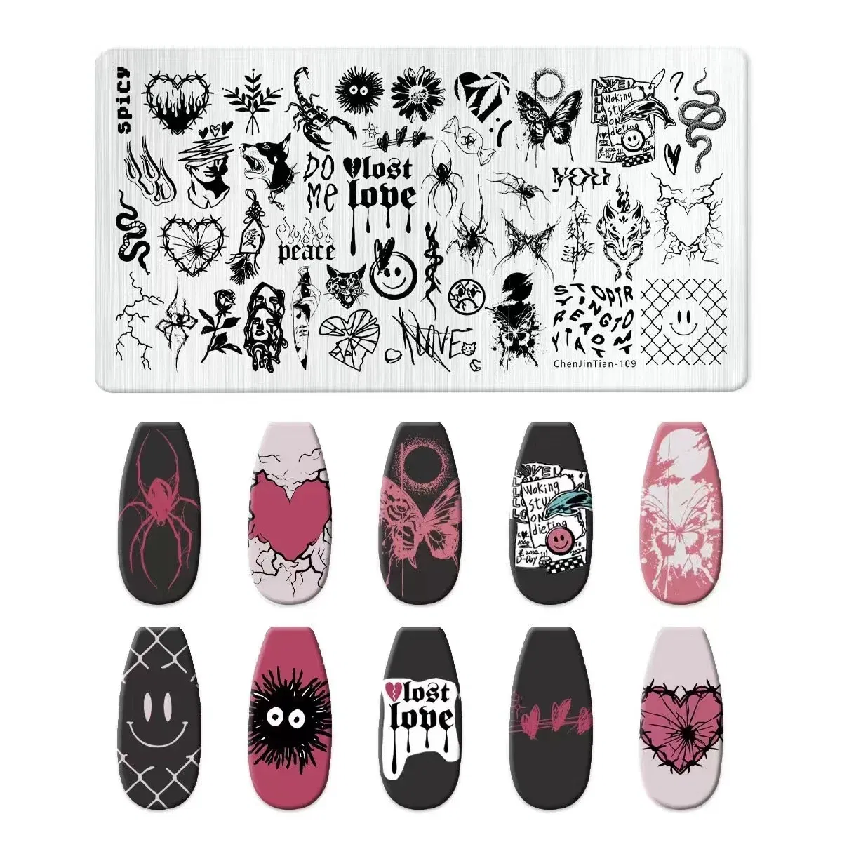 Color: Yellow - Cartoon Animal Nail Art Templates Stamping Plate Palace style Design Flower Glass Temperature Lace Stamp Templates Plates Image