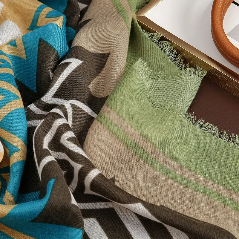 Color: black - Design Print Beach Stoles Scarf for Women Luxury Cotton Linen Shawl Wrap Femal Headscarf Bandana Autumn Pashimina Bufanda Poncho
