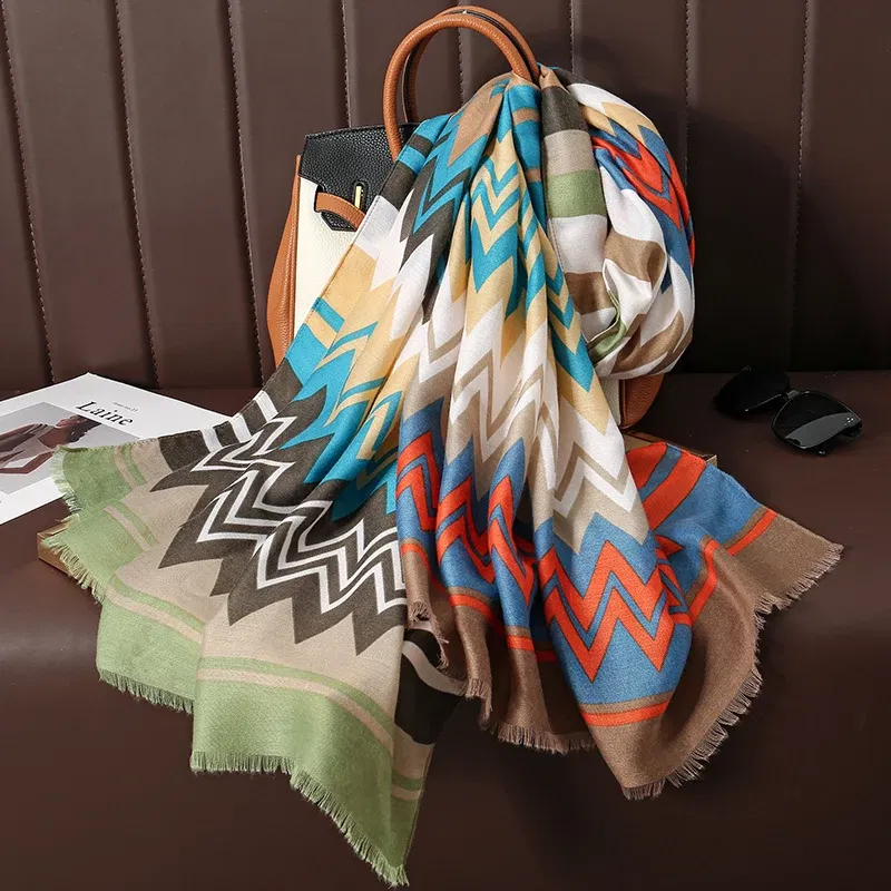 Color: black - Design Print Beach Stoles Scarf for Women Luxury Cotton Linen Shawl Wrap Femal Headscarf Bandana Autumn Pashimina Bufanda Poncho