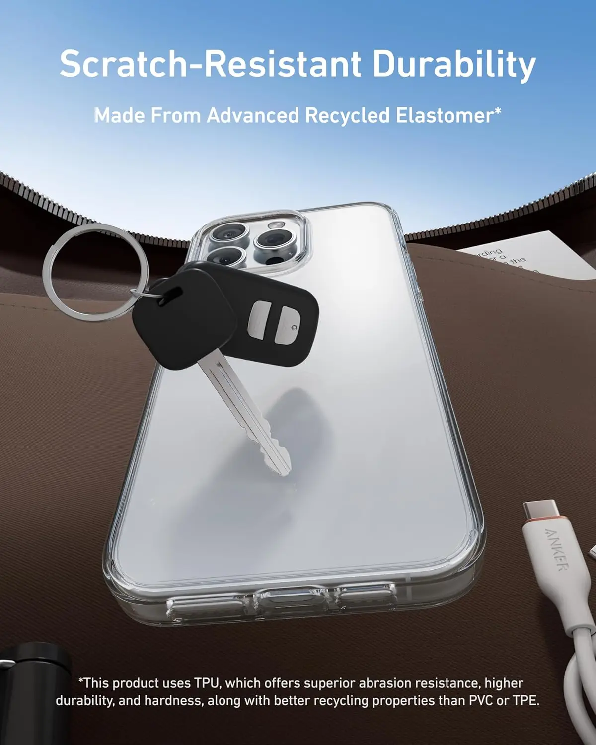 Color: Beige, Material: PVC - For iPhone 16 15 14 13 12 Pro Max Case Clear, Slim Thin Lightweight Transparent [Non-Yellowing] Protective Phone Case