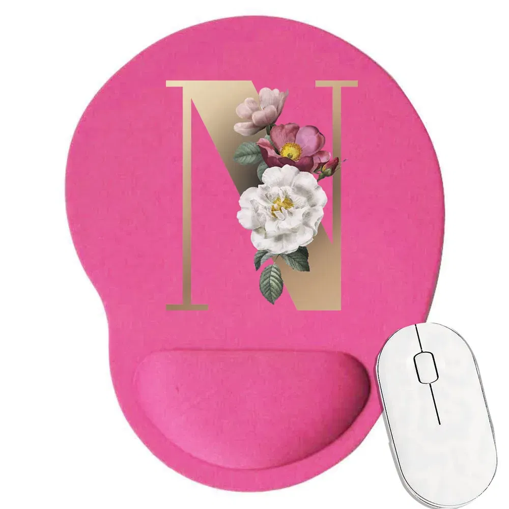 Color: APRICOT - Mouse Pad Gaming MousePad Premium Mousepad Speed and Control Desk Pad Pink Mouse Mat High-Grade Desk Mat Gold Letter Series