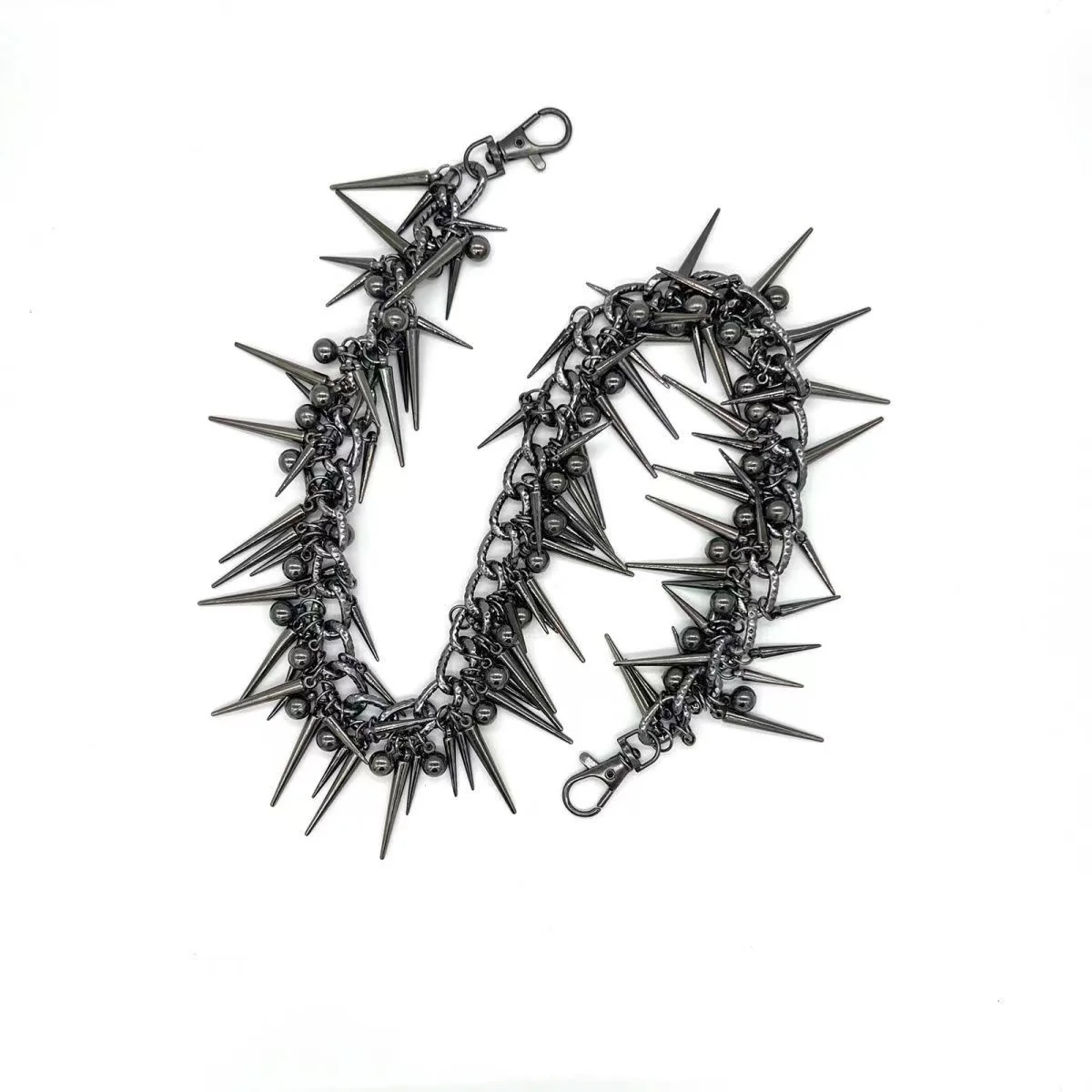 Punk Black Metal Liuding Pants Chain Trendy Men's Personality Dark Vintage Necklace Handsome Men and Women