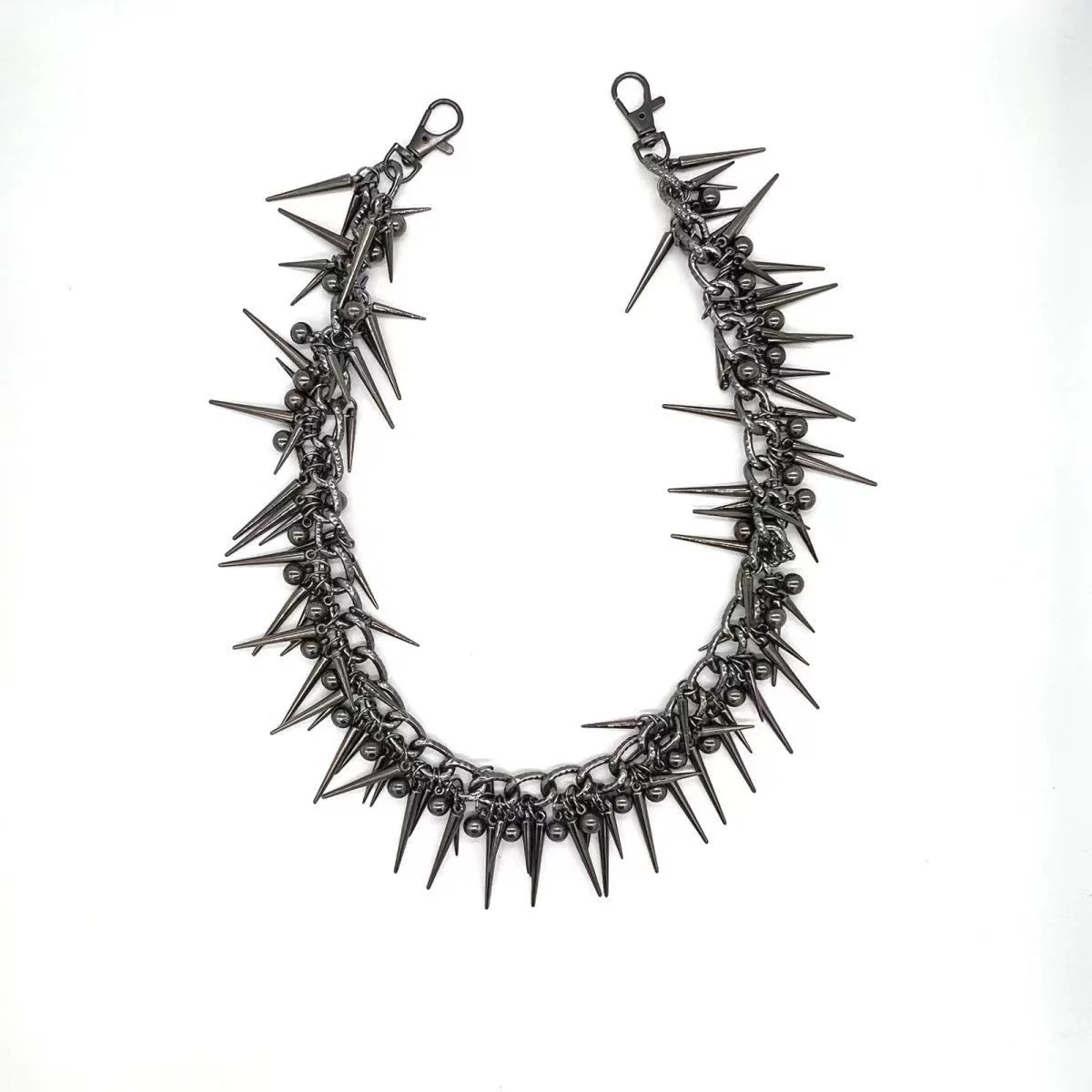 Punk Black Metal Liuding Pants Chain Trendy Men's Personality Dark Vintage Necklace Handsome Men and Women