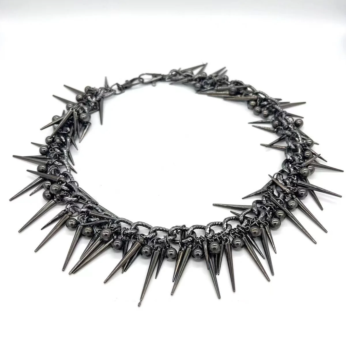 Punk Black Metal Liuding Pants Chain Trendy Men's Personality Dark Vintage Necklace Handsome Men and Women