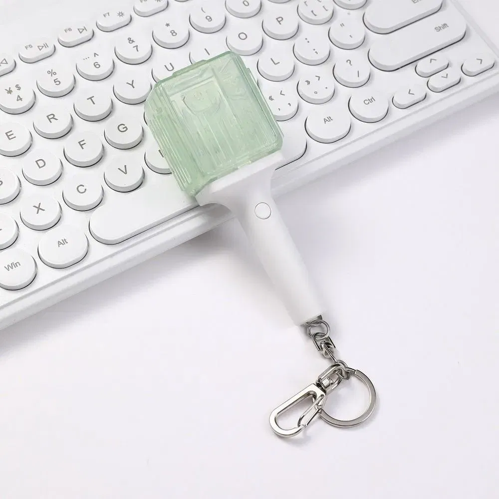 Color: Blue - Kpop Idol 127 Wish Deram V Mini Lightstick Keyring Support Glow Stick Key Chains Fans Gift