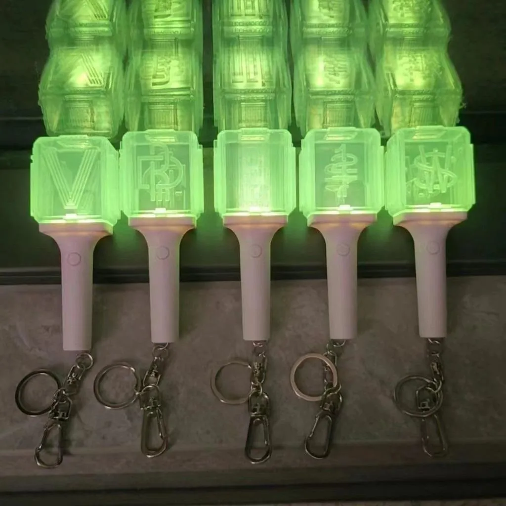 Color: Blue - Kpop Idol 127 Wish Deram V Mini Lightstick Keyring Support Glow Stick Key Chains Fans Gift
