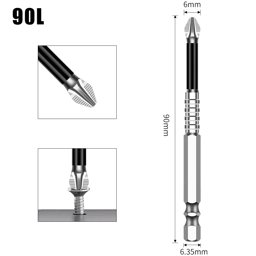 Color: Red - K5 Non-slip High Hardness Bit S2 Strong Magnetic 5A Black Non-slip Cross Head Electric Drill Electric Screwdriver Bit