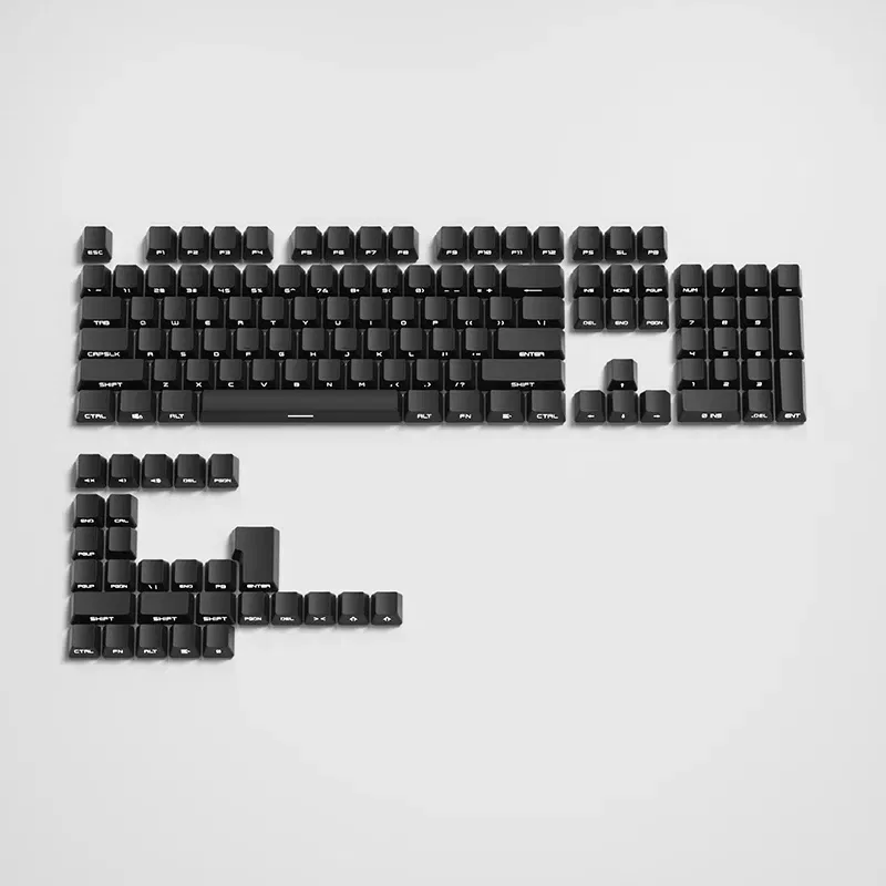 Color: BROWN - Gradient Keycaps Side Printed Shine Through PBT Double Shot OEM Profile for MX Switches Gaming Keyboard 130+key caps