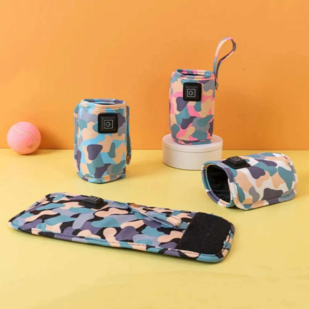 Color: Pink - Baby Bottle Warmer 3-speed adjustment Baby Bottle Cup Warmer Car Portable USB Bottle Warmer Baby and Children Outdoor Travel