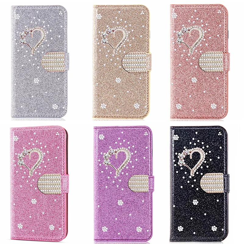 Color: Silver, Material: Microfiber - Glitter Wallet Leather Case For Samsung Galaxy S25 FE S24 Ultra S23 Plus S22 S21 A35 A36 A56 A55 A13 A14 A15 A16 A26 A34 A33 A54