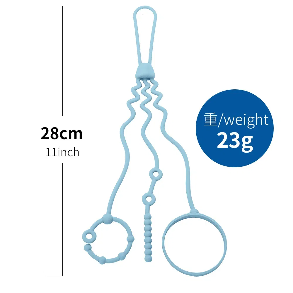 Color: Blue - 1 Piece Silicone Pacifier Chain, Jellyfish Shape Design, Pink/cream Color, Sea Animal, Suitable for Most Pacifiers, Teething Toy