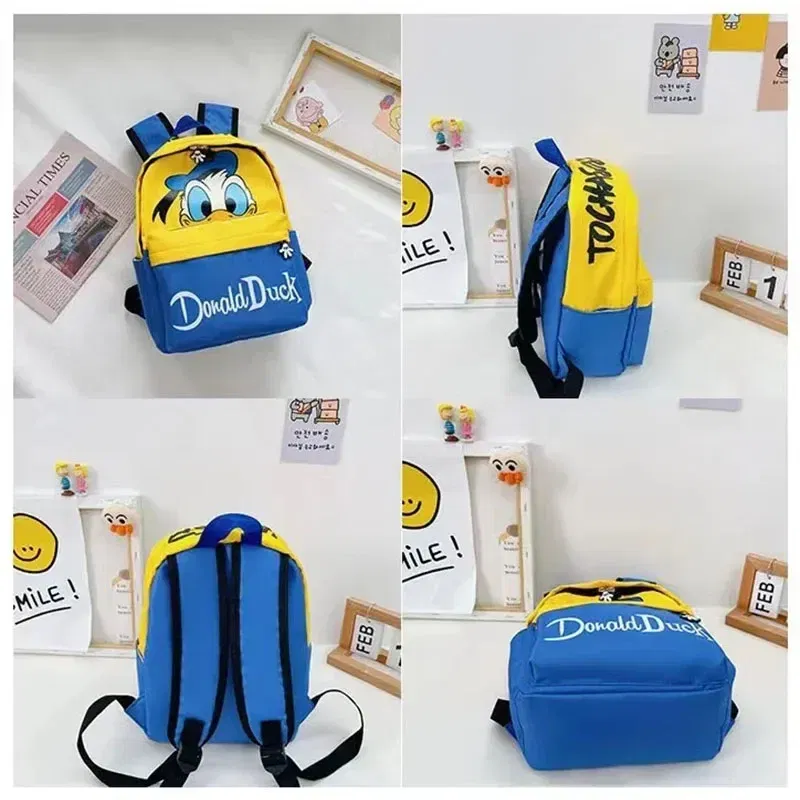 Color: SKY BLUE - Disney Cartoon Donald Duck Children's Backpack Cute Mickey Mouse Kindergarten Boys Girls Backpacks School Bags Children's Gifts
