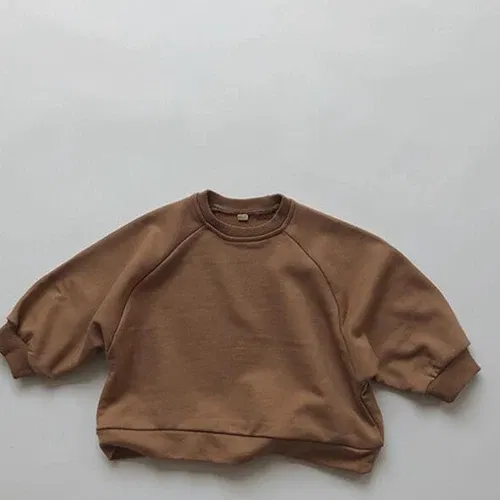 Color: black, Kid Size: 4T - Children Clothing Japan Korean Style Autumn Spring Baby Girls Boys Casual Long Sleeve Sweatshirts T-shirt Kids Pullover Tops