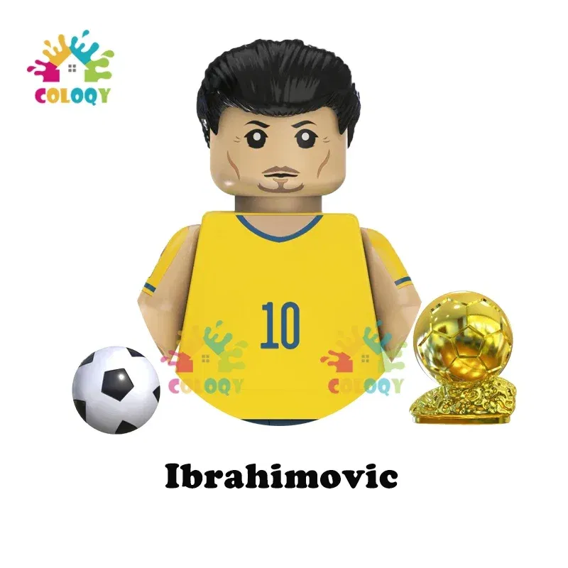 Color: Light Grey, Ships From: CHINA - Kids Toys World Famous Football Stars Building Blocks Sport Player Mini Action Figures Golden Cup Toys For Boys Christmas Gifts