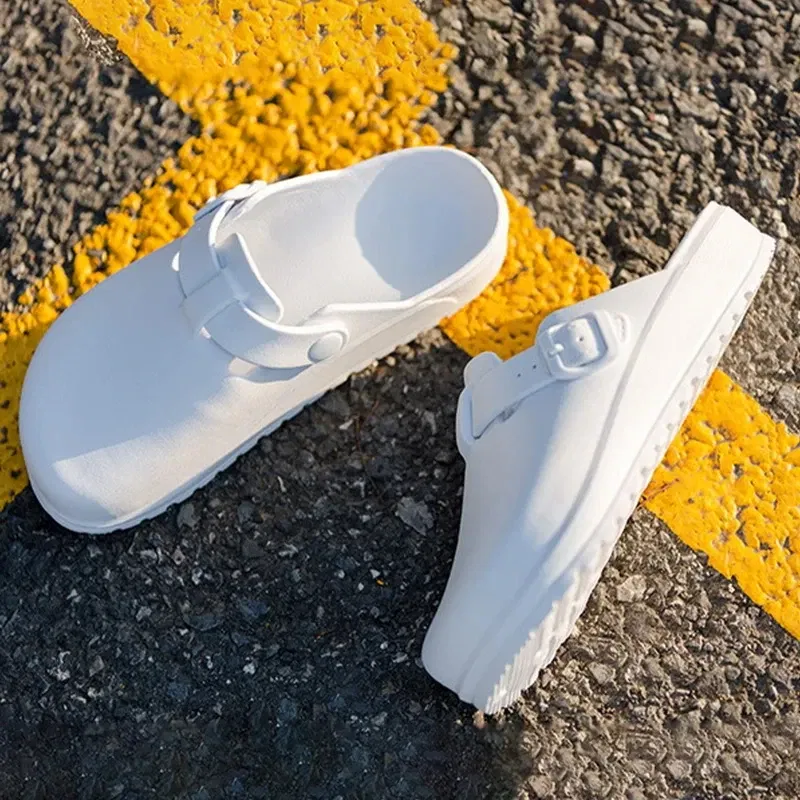 Color: Mustard, Shoe Size: 37 - Eyriphy Women Clogs Slippers Men Working Shoes Nurses Soft Eva Slides Anti-Slip Lab Waterproof Medical Slippers Fashion Sandals