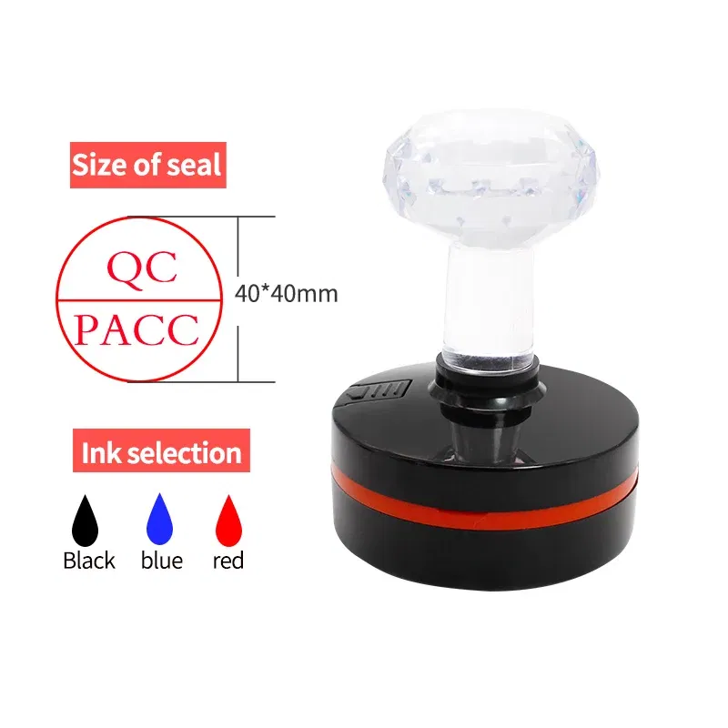 Color: WHITE - Personalized Logo Self inking Stamp Customized Photosensitive ink Stamp Your design picture