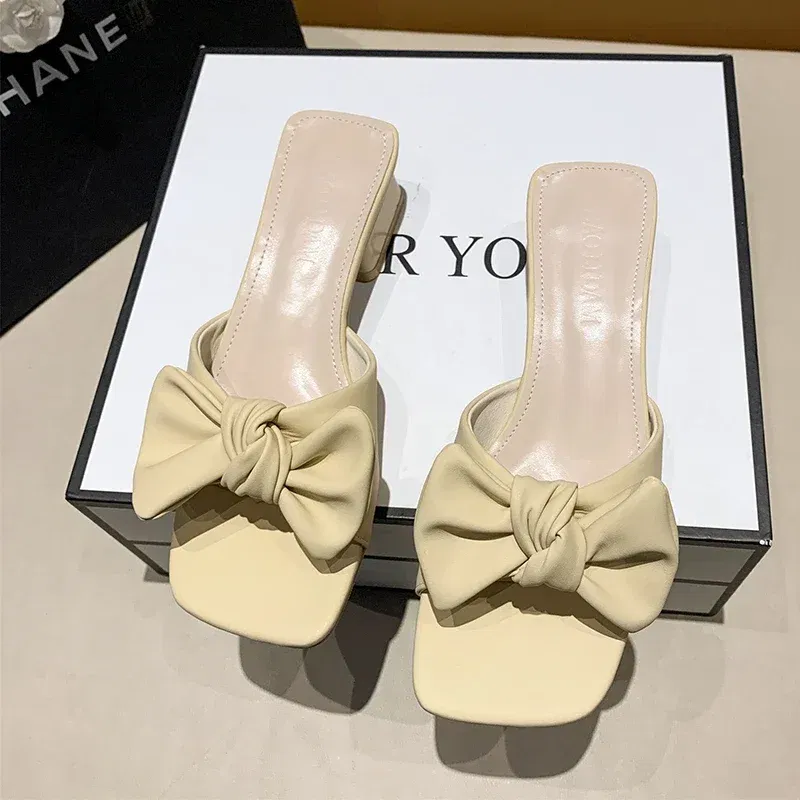 Color: MINT GREEN, Shoe Size: 39 - Large Size Women's Shoes 35-42 Summer Outer Wear Flat Slippers Wide Sandals Slippers Rhinestone Fashion Home Slippers
