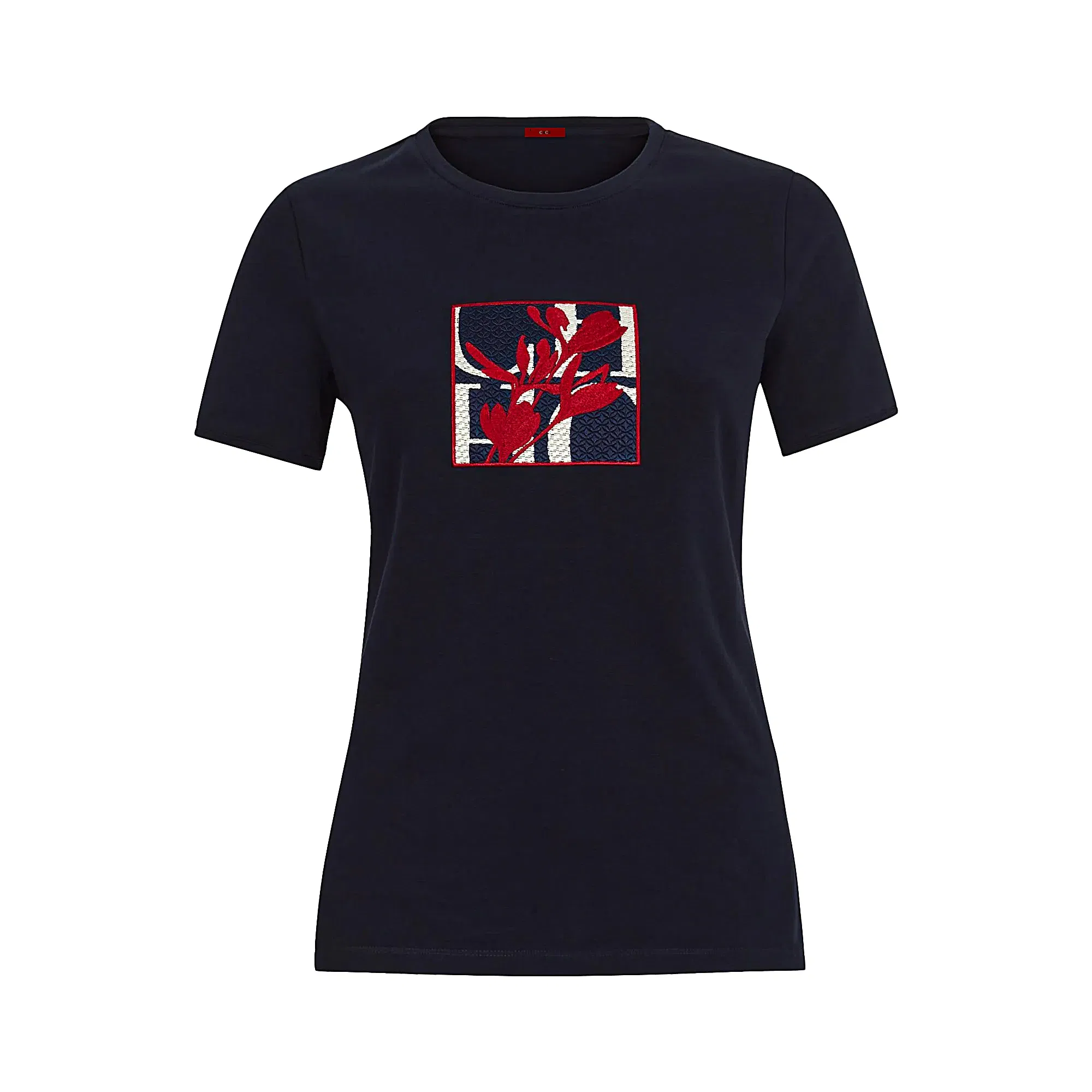 Summer New Women's T Shirts Short Sleeve O Neck Casual Flower Embroidery Design Cotton Female Tops Women Tee Tops